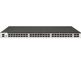 48 個(gè) 1GE Base-T 端口，4 個(gè) 10GE SFP+端口，三層以太網(wǎng)交換機(jī)